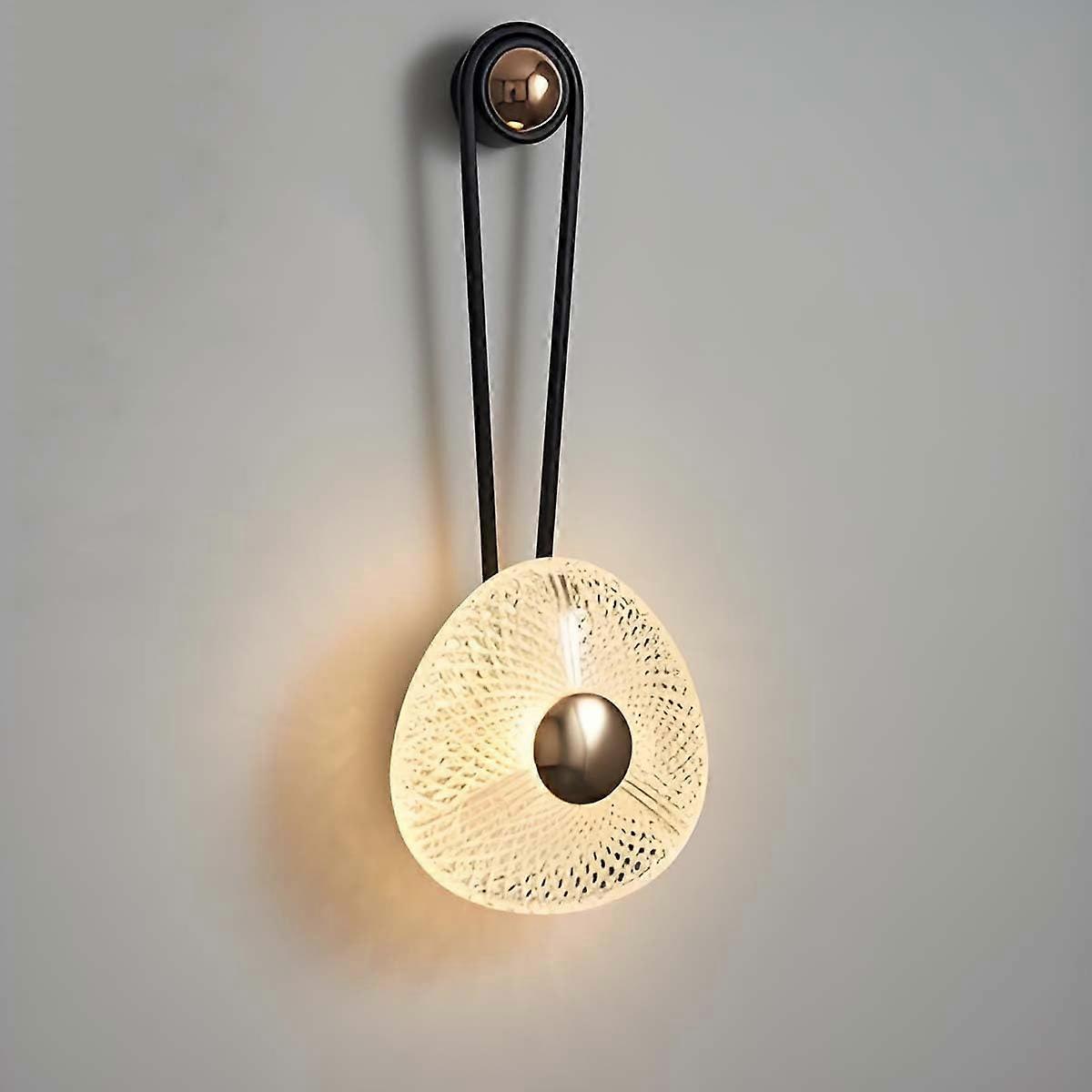 8W LED Wall Lamp, Modern Design with 3 Color Temperatures 3000K/4000K/6000K, Black