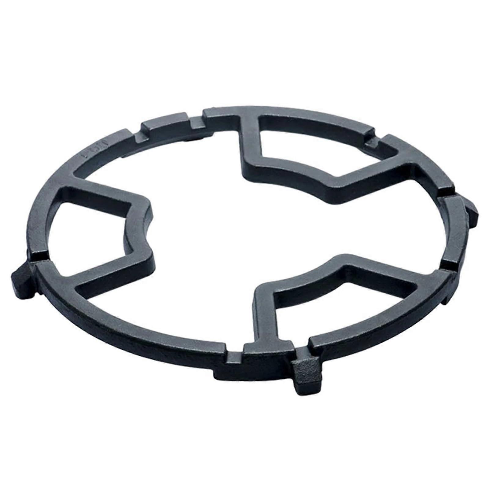 Two-Piece Cast Iron Gas Hob Rack With 8 Slots, Wok Ring With Box, Universal Wok Support, Black