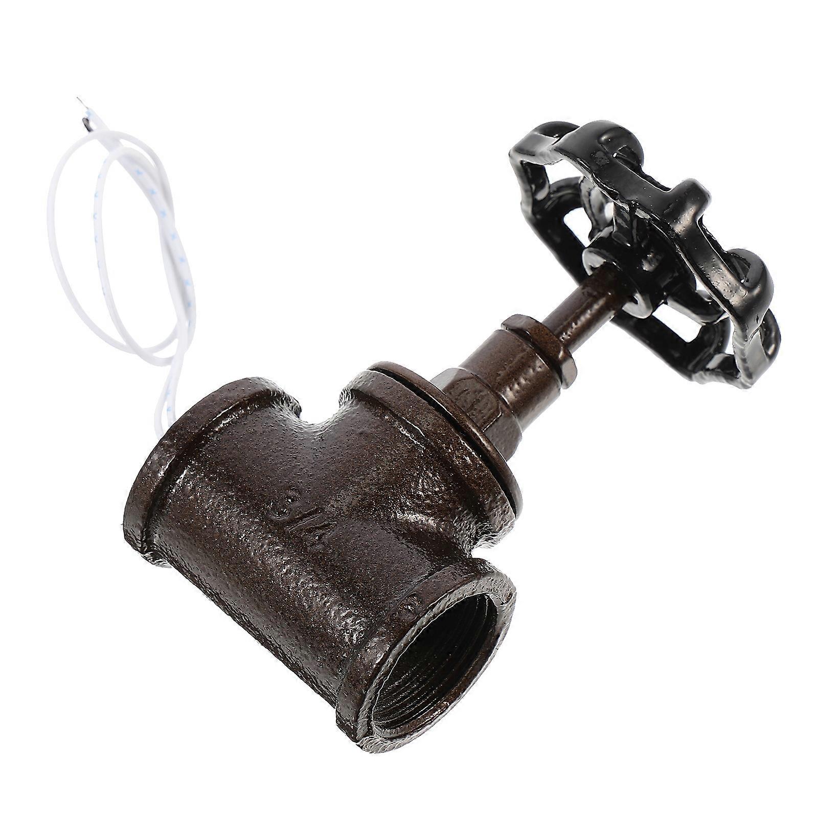 Light Stop Valves Vintage Iron Stop Valves Round Shape Plumbing Lights 1Pack