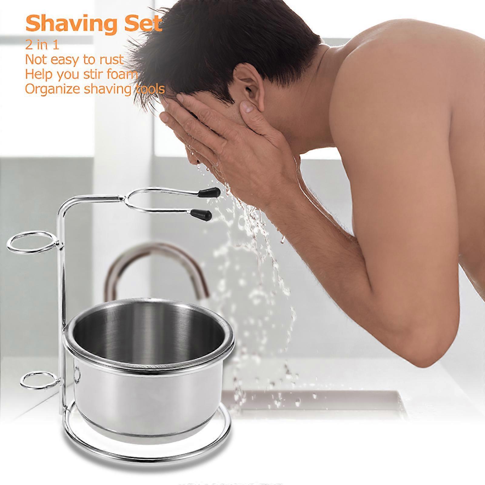 Shaving tool set Beard holder + Beard cup Men's beard trimming tool 2-piece set