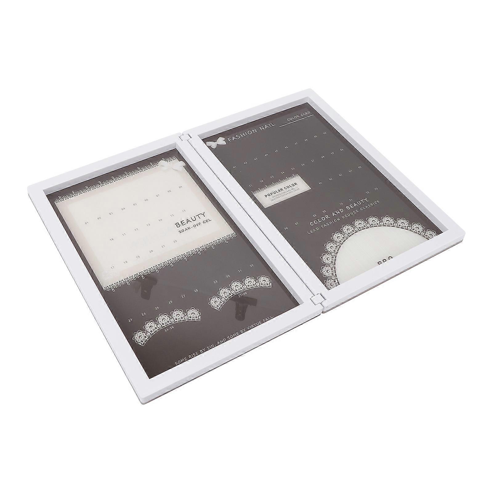 Empty Nail Color Chart Display Book Magnetic Closure Waterproof Nail Art Display Box