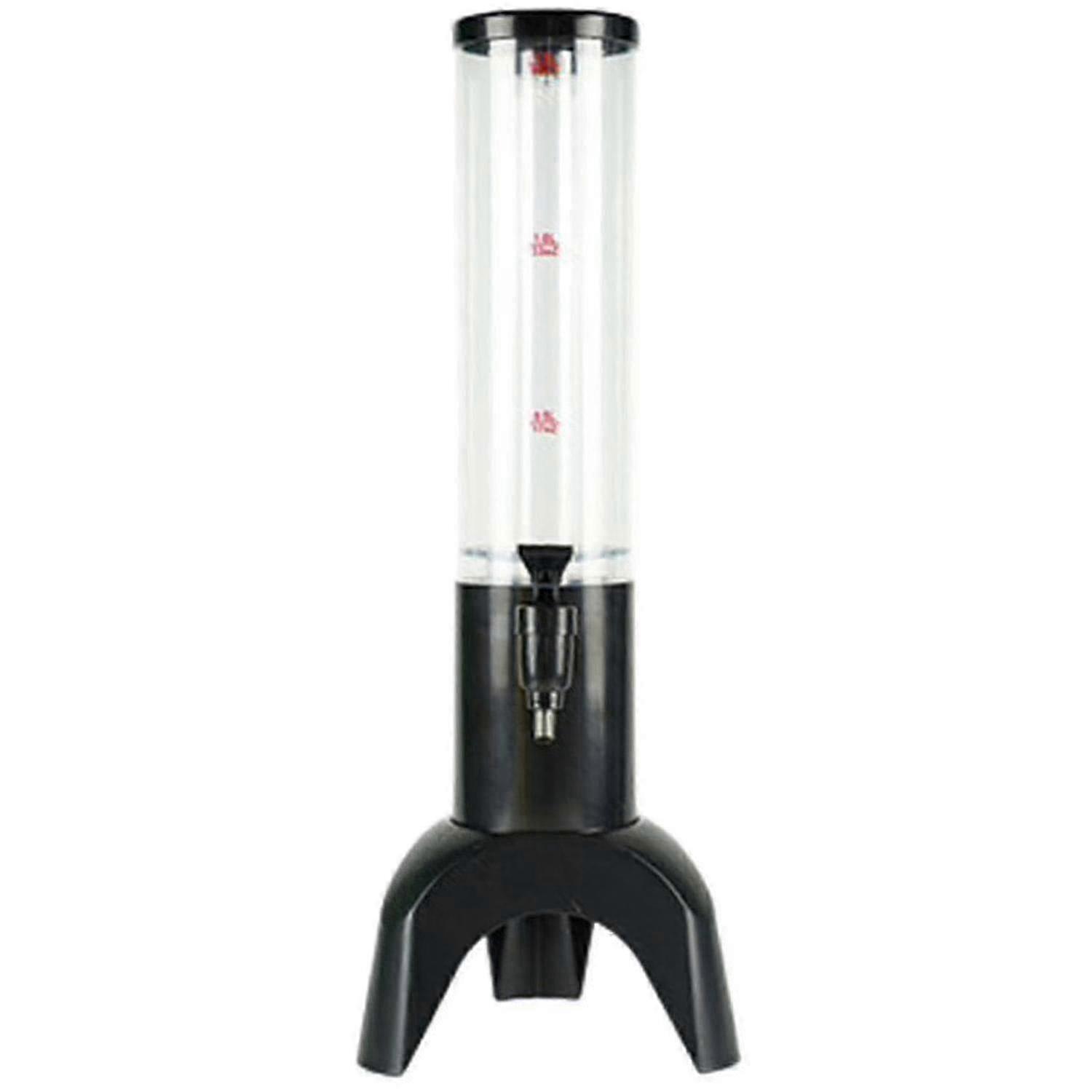 1,5 litran olutannostelijan torni integroidulla jääputkella ja helposti puhdistettavalla hanalla - kirkas juomatorni juhliin ja kotikäyttöön