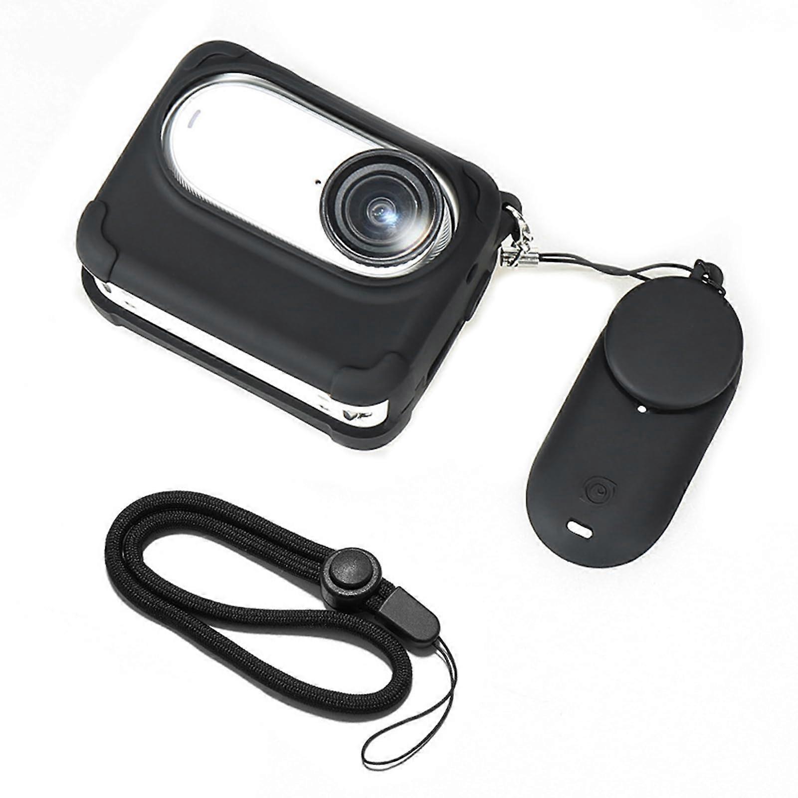Silicone Protective Case for GO 3S Camera with Neck and AntiLost Straps and Lens Caps, 4 in 1 Accessory Kit