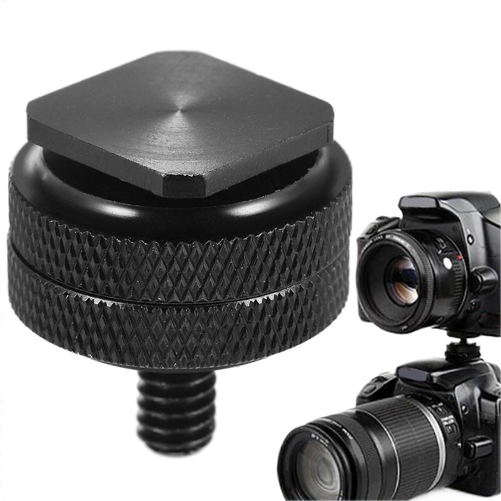 Hot Shoe Adapter for Flash, Hot Shoe Base  Shoe Mount with Double Screw of 1/4  Screw Converter for Photo Tripod for Field Monitor