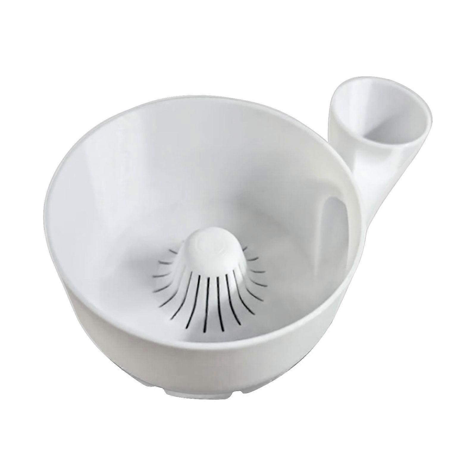 Efficient Kitchen Fruit Vegetable Cleaner Bowl with Strainer Rapid Drainage Plastic Construction Space Saving  White