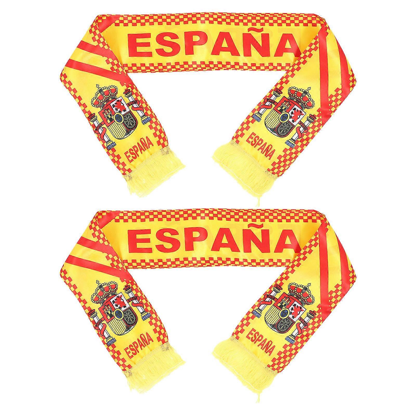 Soccer Knit Scarf Rectangular Satin Football Games Photo Prop 2Pcs