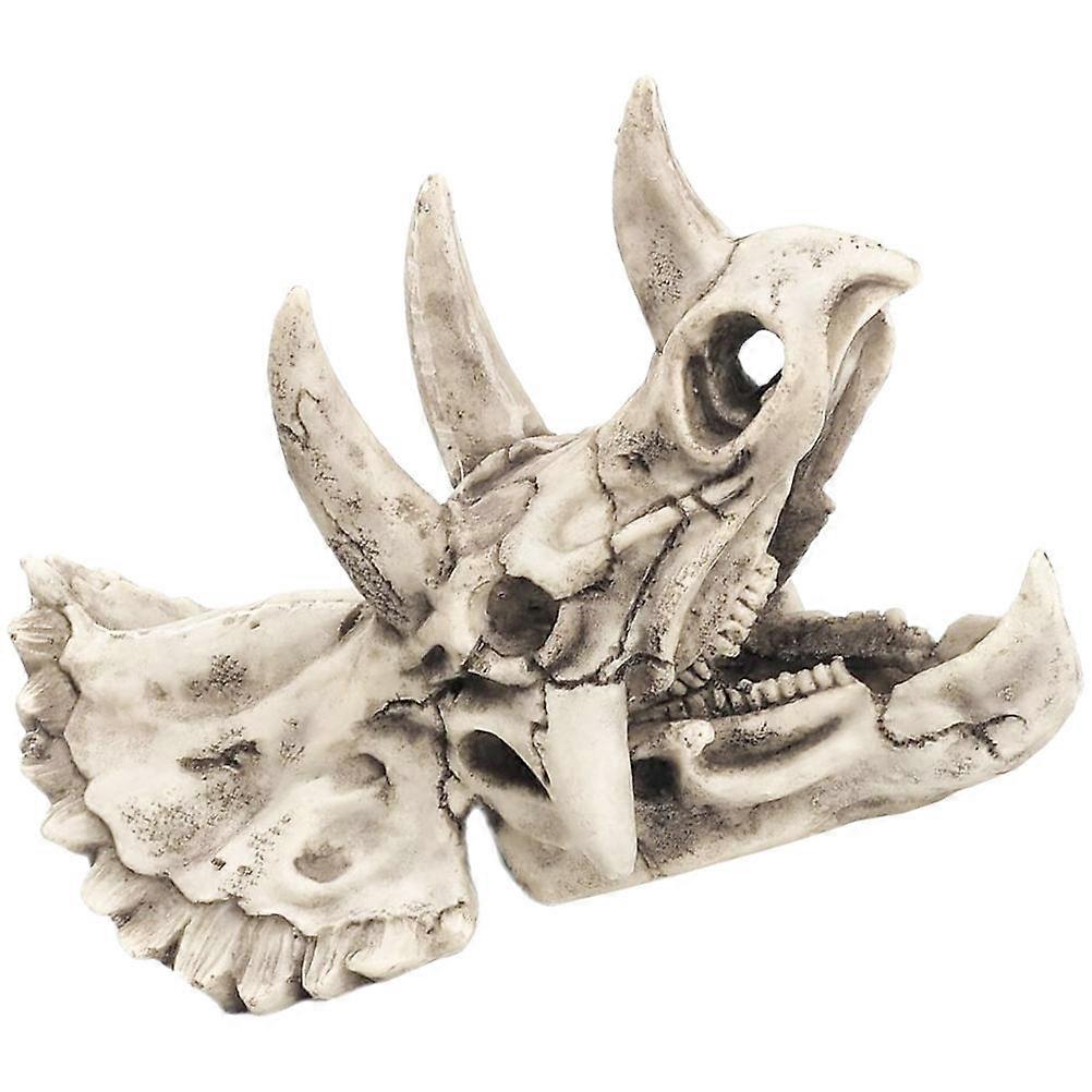 Akvaryum Dinozor İskelet Dekorasyonu Balık Tankı Gizleme Mağarası Reçine Akvaryum Süsü