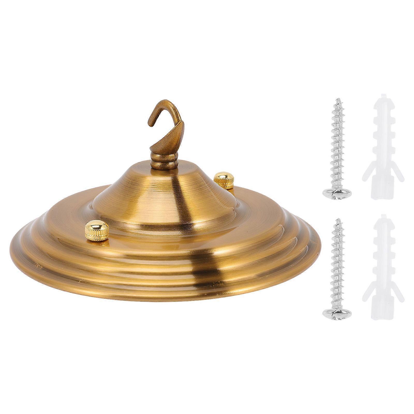 Golden Iron Chandelier Canopy for Light with Simple Elegant Design and Retaining Hook 4.72 inches