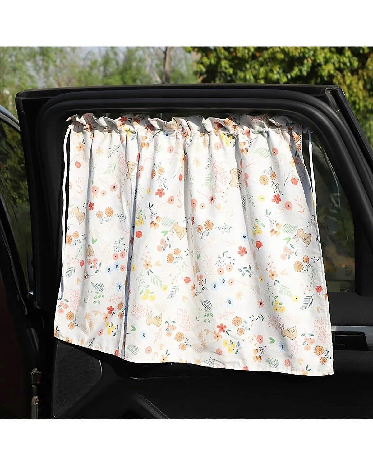 Car Window Sunshade Roller Blinds, UV Protection, Side Window, Suction Cup, Retractable