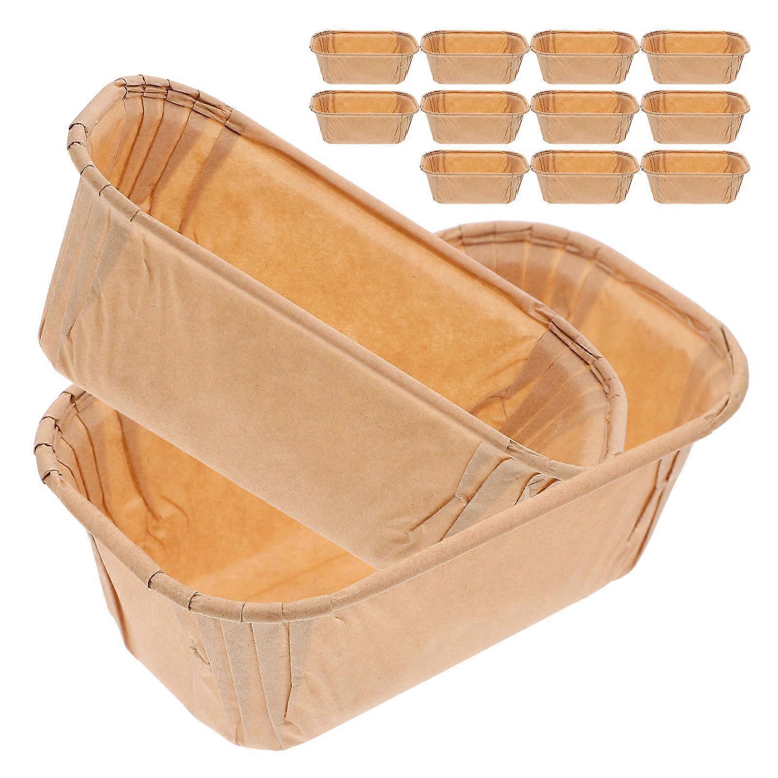 Paper Muffin Cases Small Paper Baking Cups Home Bakers Rustic Design Rectangular Shape 11.00X6.50X4.00CM 50Pcs