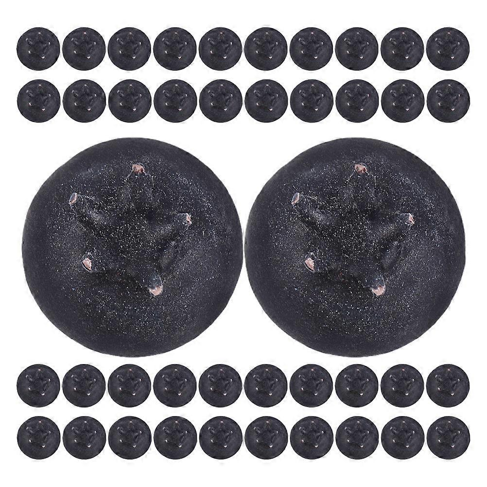 60PCS Realistic Artificial Blueberries Kitchen Decor Photography Faux Fruit Decorations for Table Centerpieces