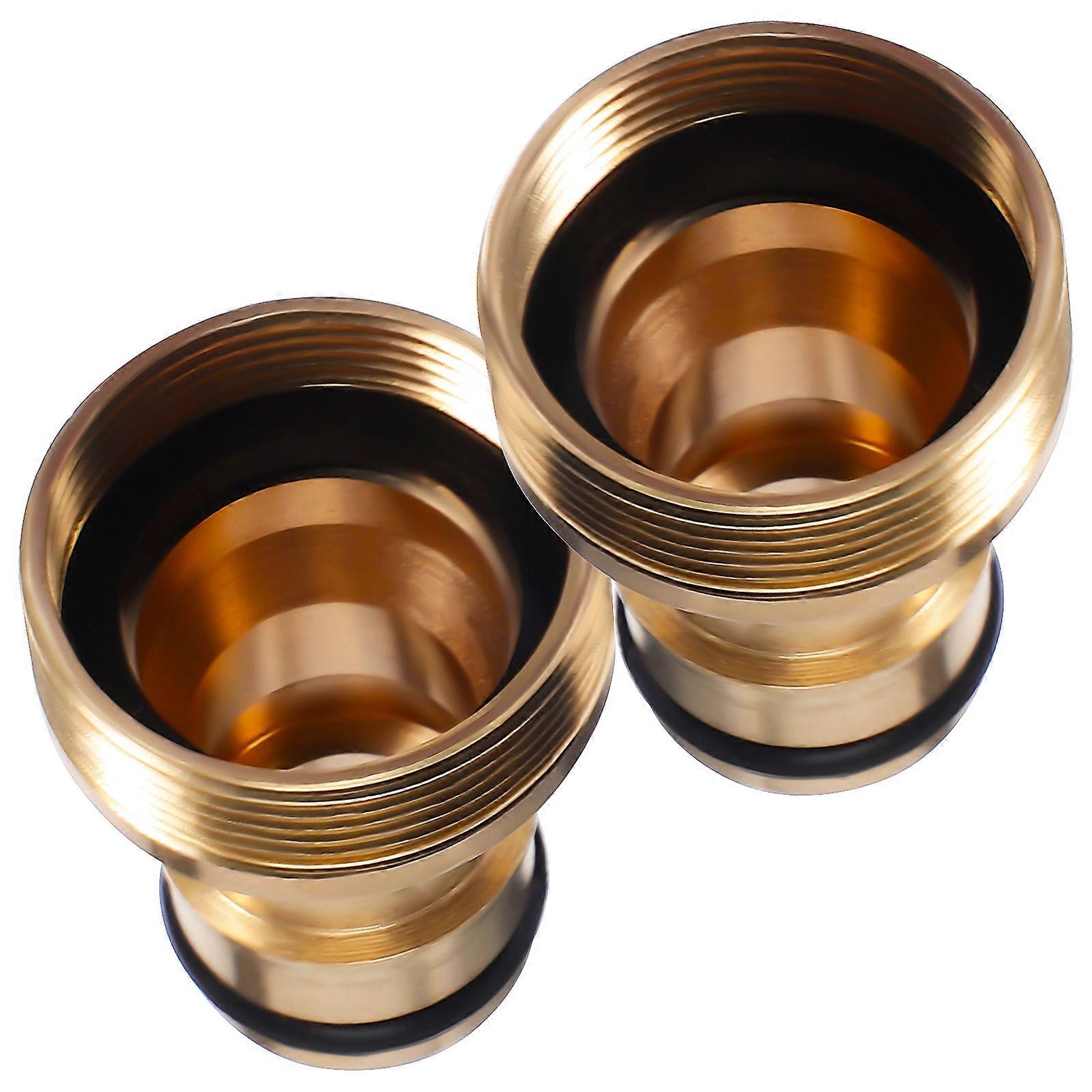 Hose Coupling Quick Connect Universal Tap Connectors Leak Proof For Mixer Tap Golden 2Pcs