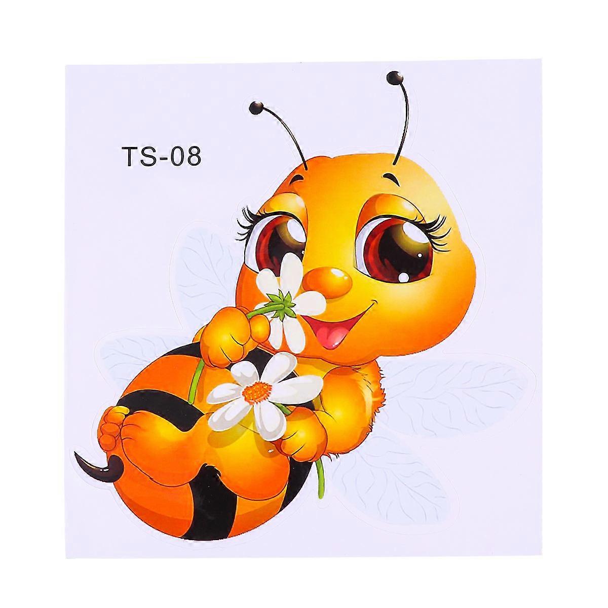 Car Decoration Sticker Bee Theme Bumper Window PVC 3Pcs Decorative