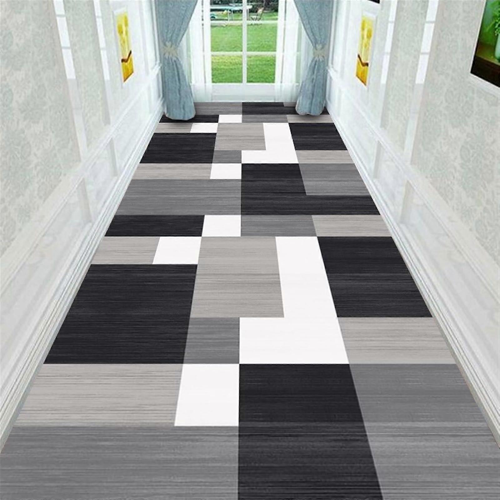 Carpet Runner for Hallway, Antifouling, Machine Washable, NonSlip, Gray, 60*250CM