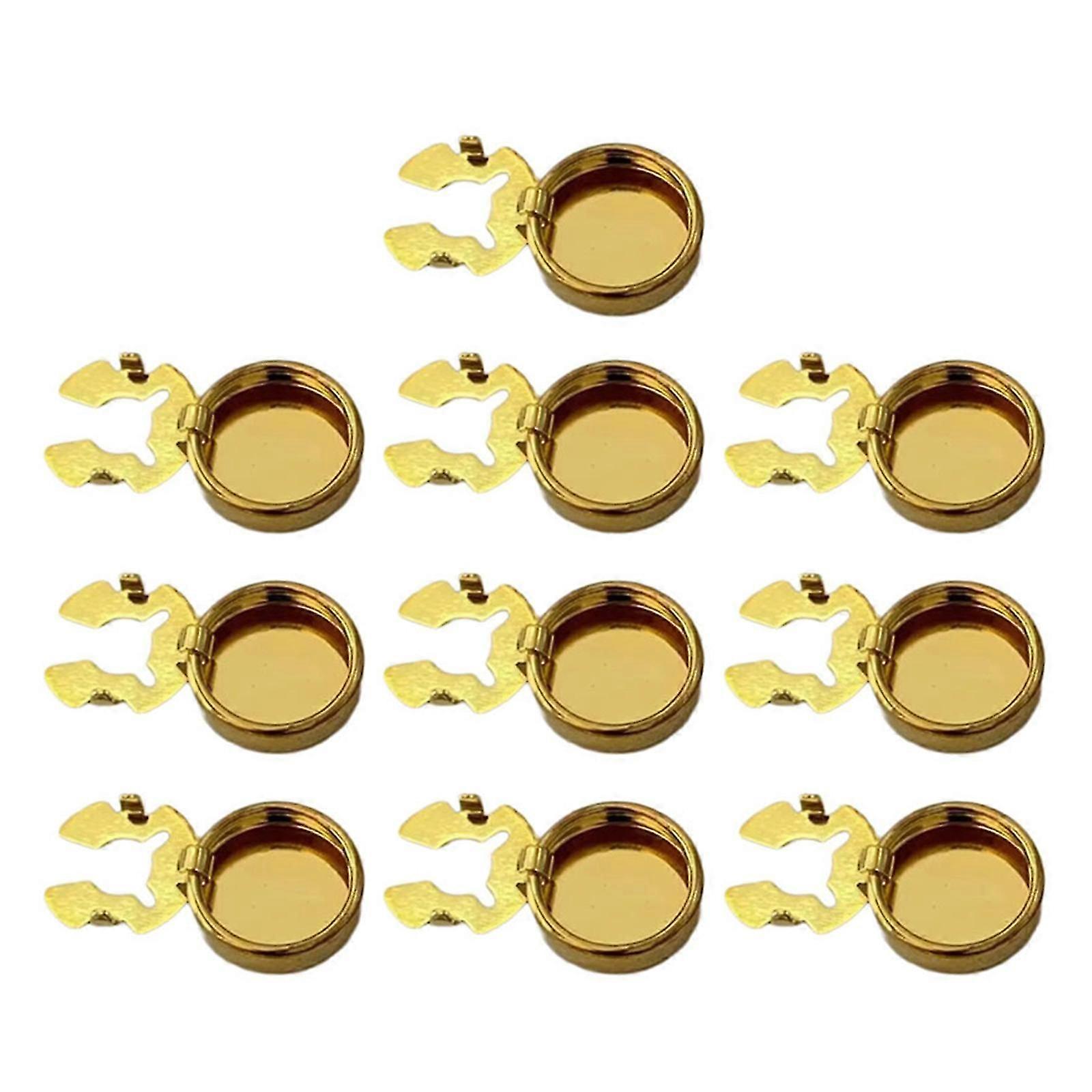 10pcs Fashion Brass Round Cufflinks Button Covers Round Cuff Links Brass Imitation Cuff Links for Unisex Photo Shoots large