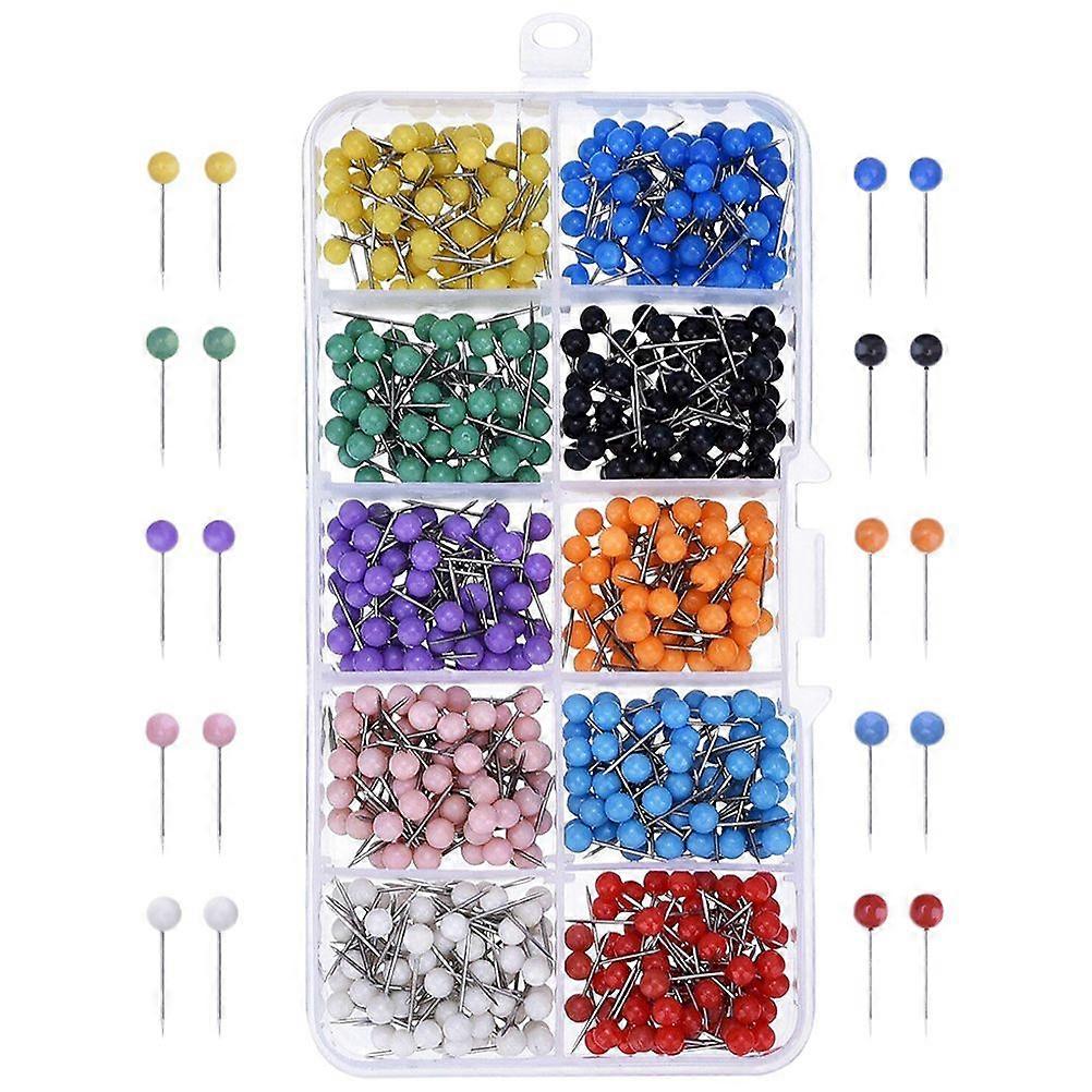 600Pcs Convenient Push Pin Replaceable Pushpins Classic Thumbtacks Home Accessory