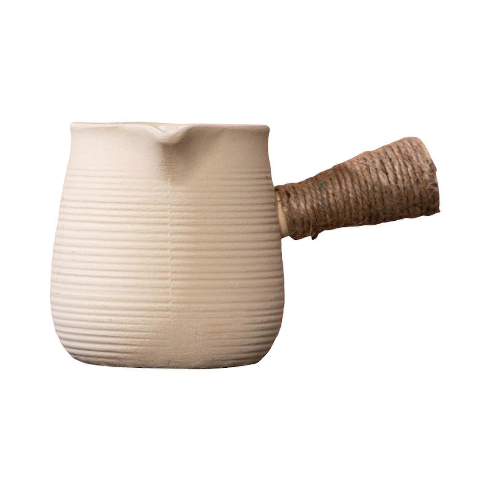 Ceramic teapot with antiscalding handle, 460 ml, with tea filter, traditional Chinese, durable, beige