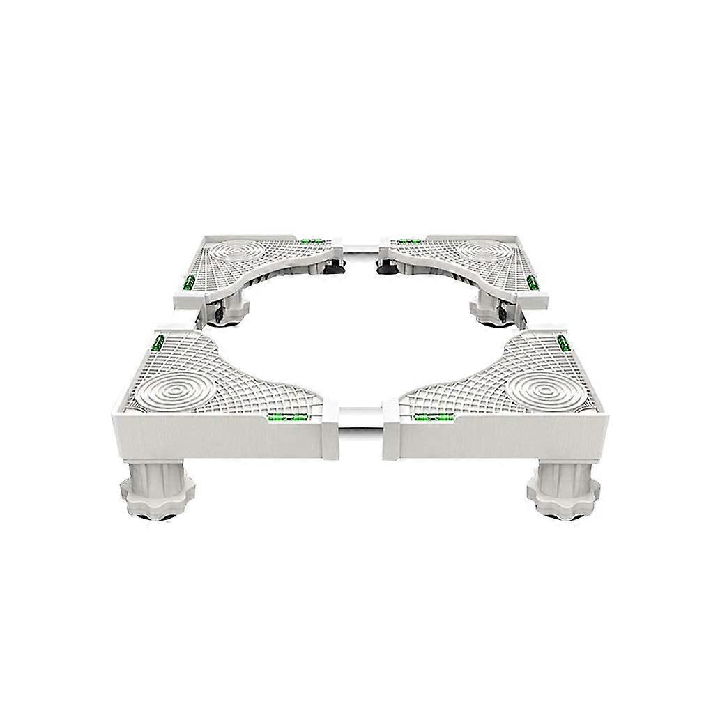 Adjustable washing machine base, 4 legs, height 11–13 cm, prevents scratches