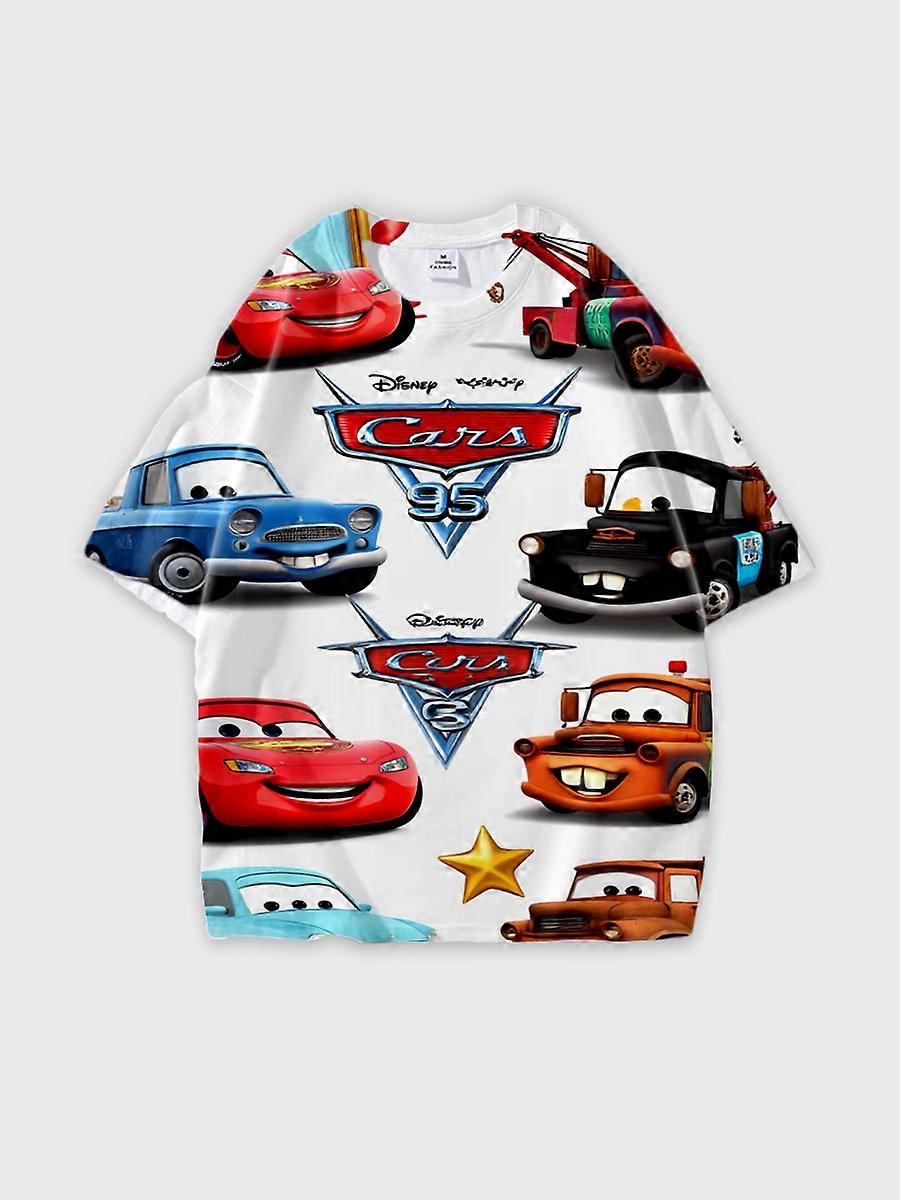 T-shirt round neck Animation Character Pattern loose short sleeve E3440