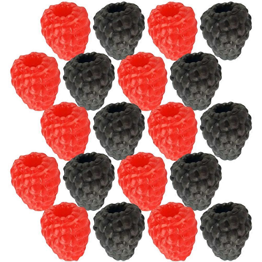 Fake Raspberry Prop 20Set Round Shape Perfect For Decorative Photography At Home And Fruit Store Display