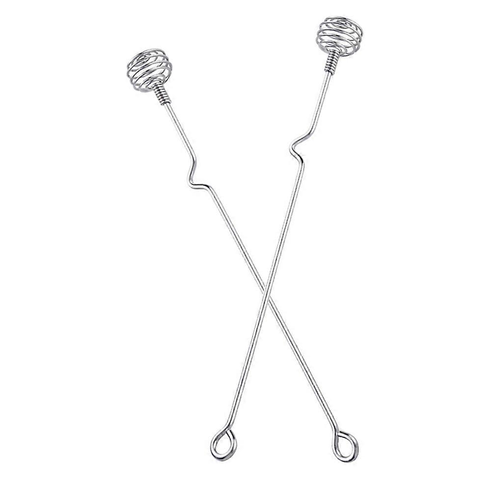 Stainless Steel Drink Stirrer with Long Handle for Bar Silver multifunctional use versatile mixing 2pcs