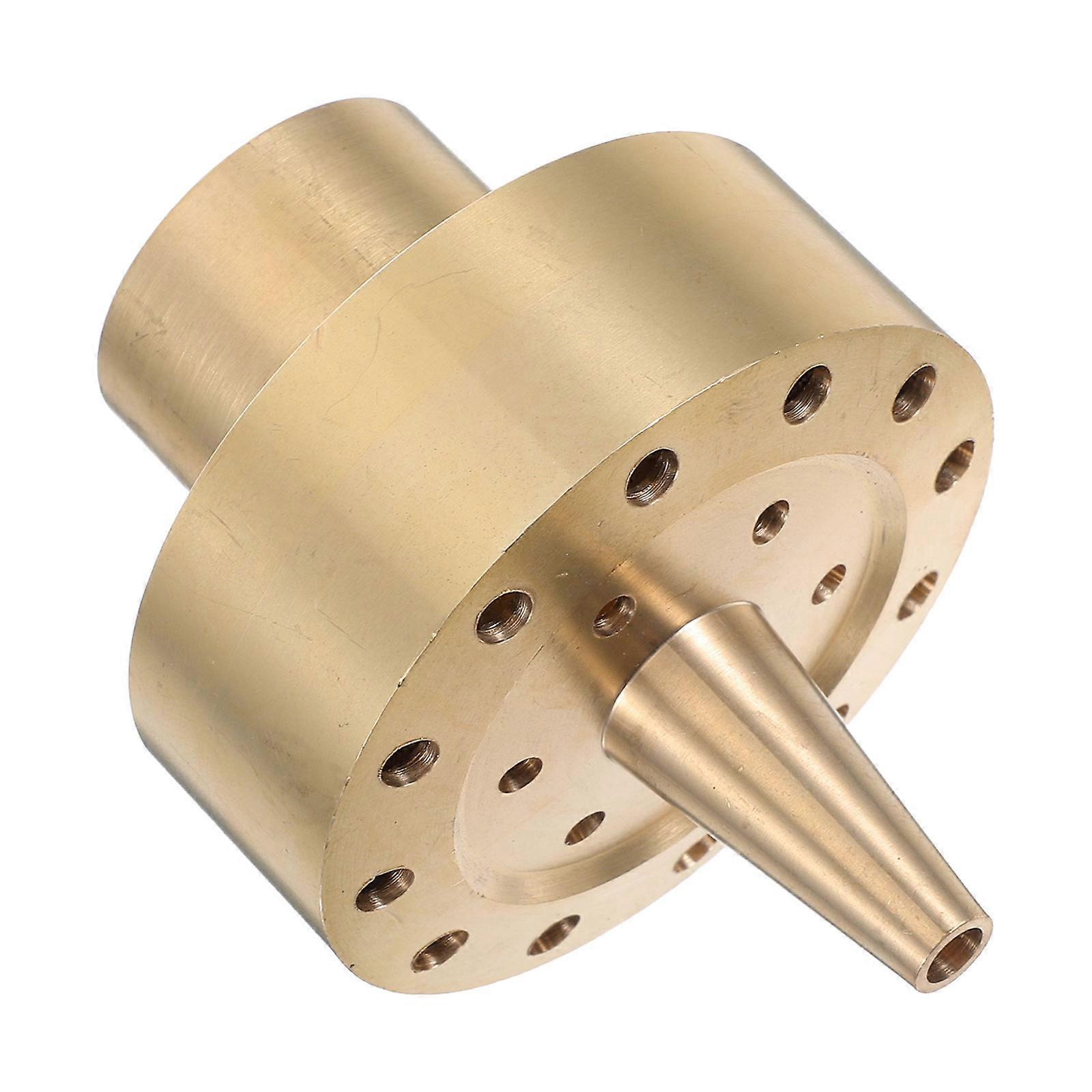 Copper Golden Fountain Head Nozzle for with Multihole Flowerlike Spray Design Enhancing Outdoor Space Visual Effects