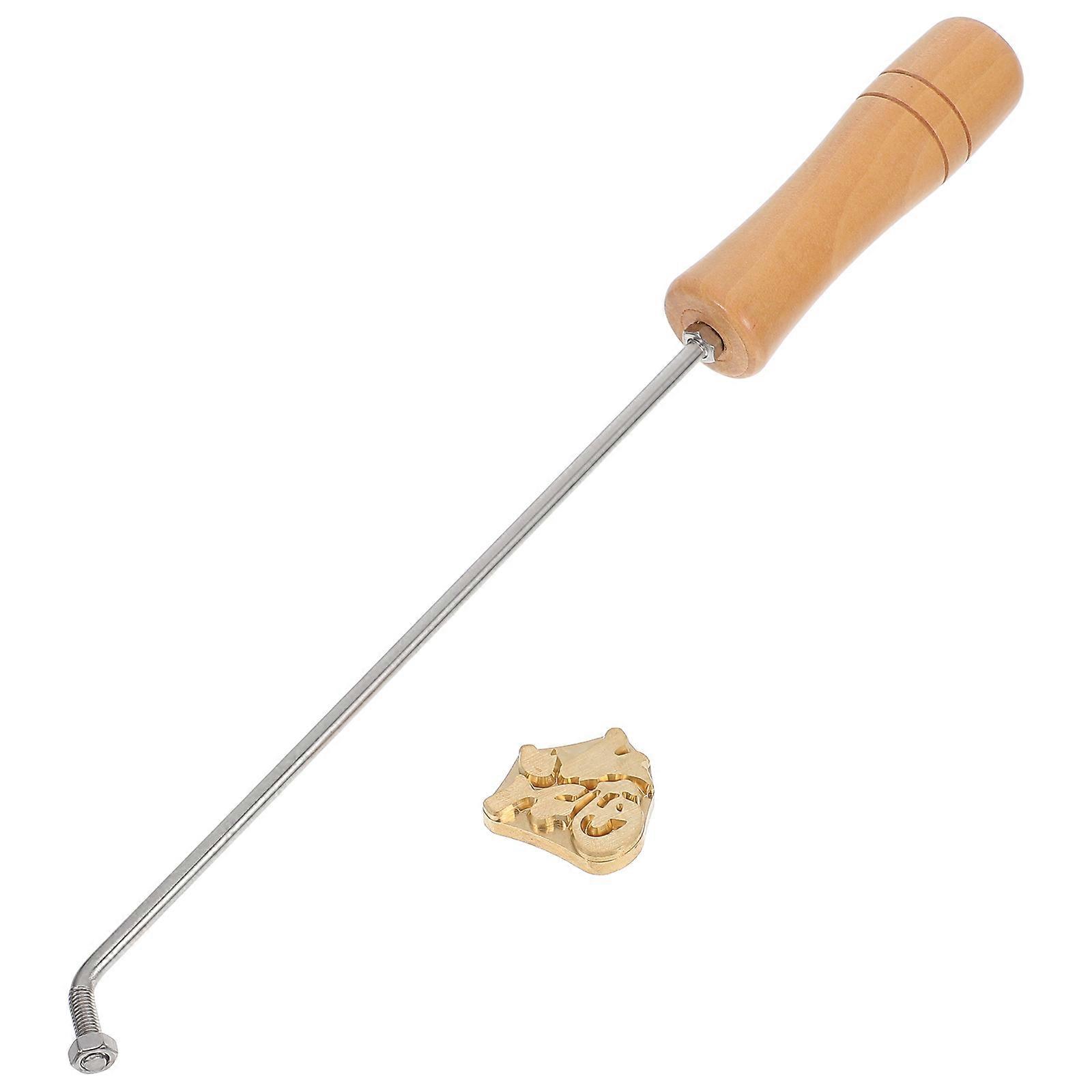 Durable Cake Mold with Wooden Handle for Dorayaki and Dessert Branding Reliable Pastry Tool with