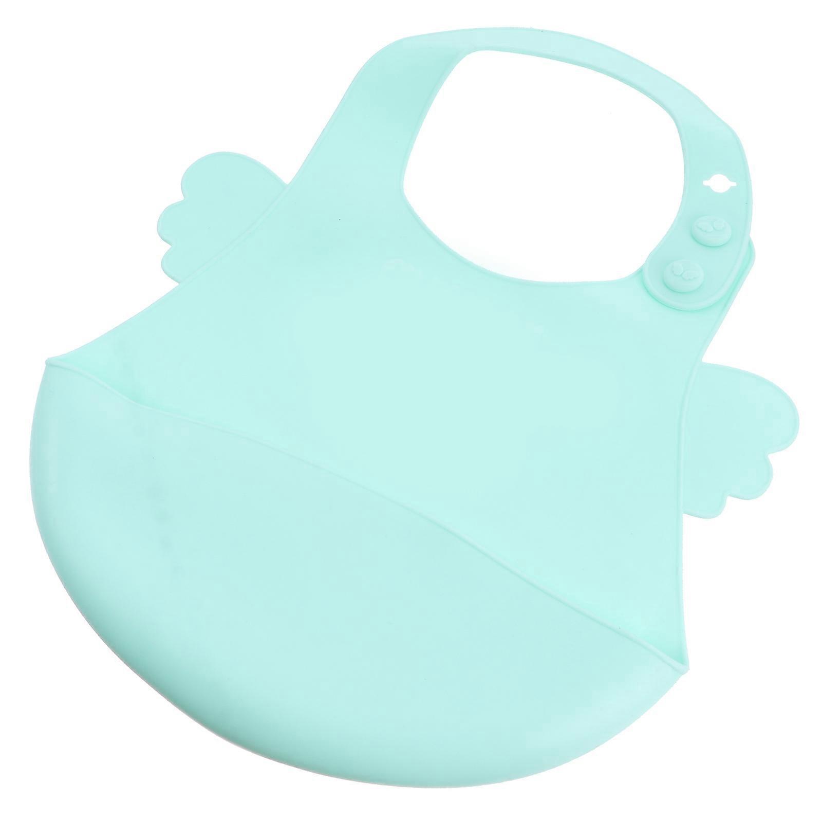 Three-dimensional Silicone Bib For Babies Designed For Mealtime With Organizing Food Residue Feature 1Set