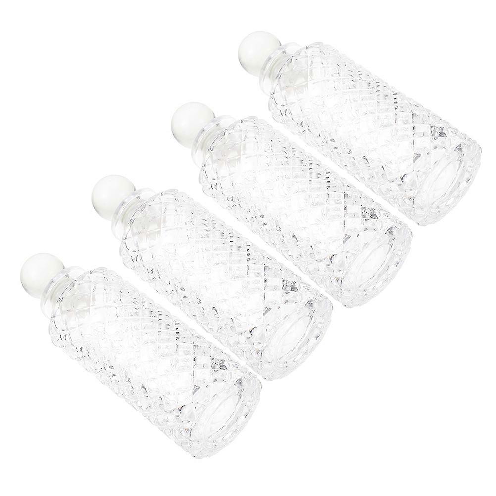 Diffuser Bottle Empty Aroma Bottles Home Decoration Transparent 4Pcs
