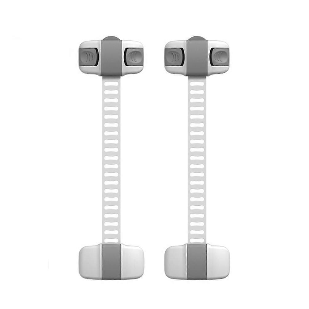 Grey Child Safety Lock for Cupboard Doors Multifunction Protective Plastic Device 8 Pc