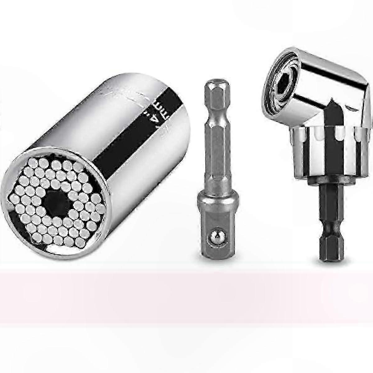 Adjustable Socket Wrench Set with Adapter for Multi-Function Drilling and Driving Tasks