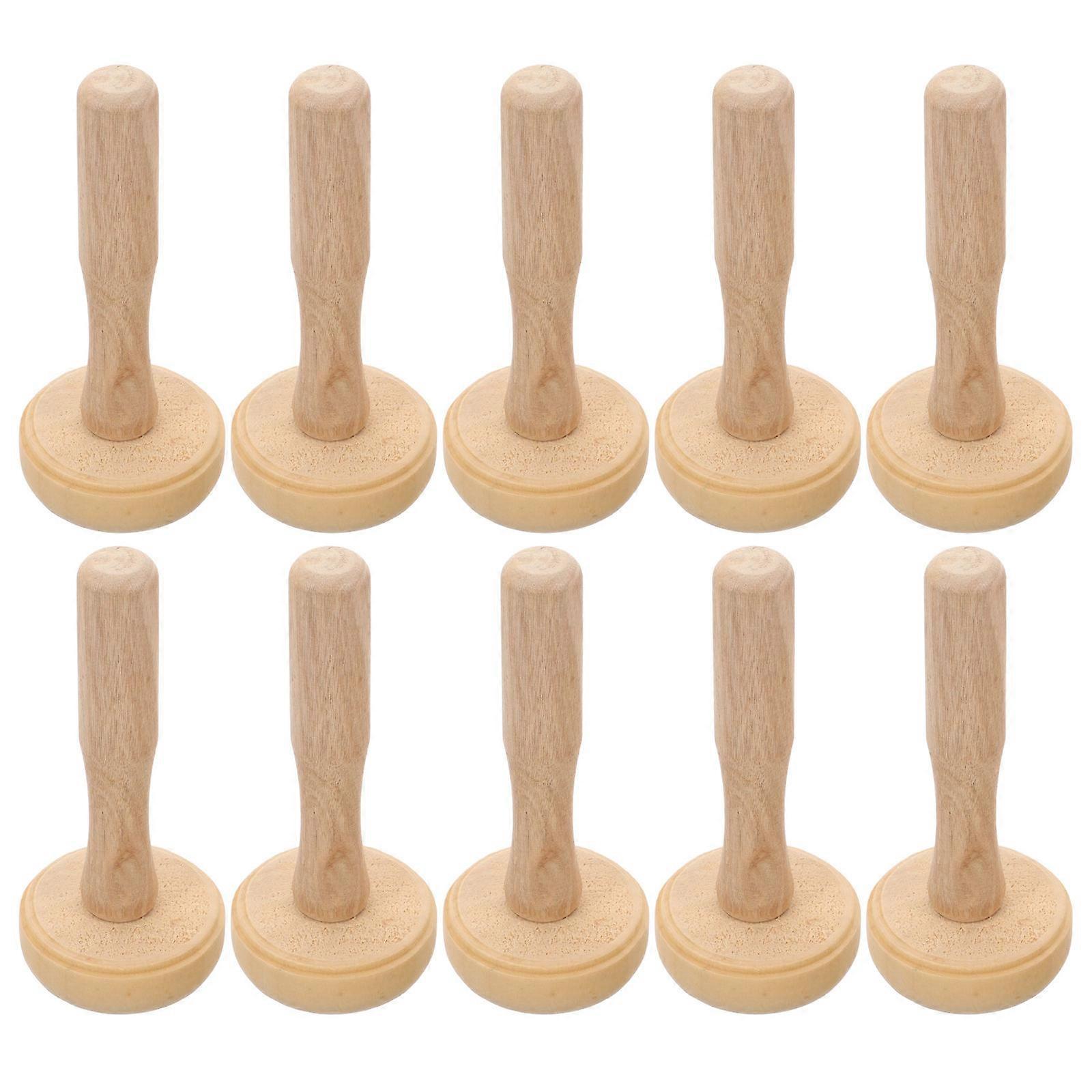 10pcs Wooden Ink Roller Art for Drawing Printmaking Tool Rubbing Roller Set
