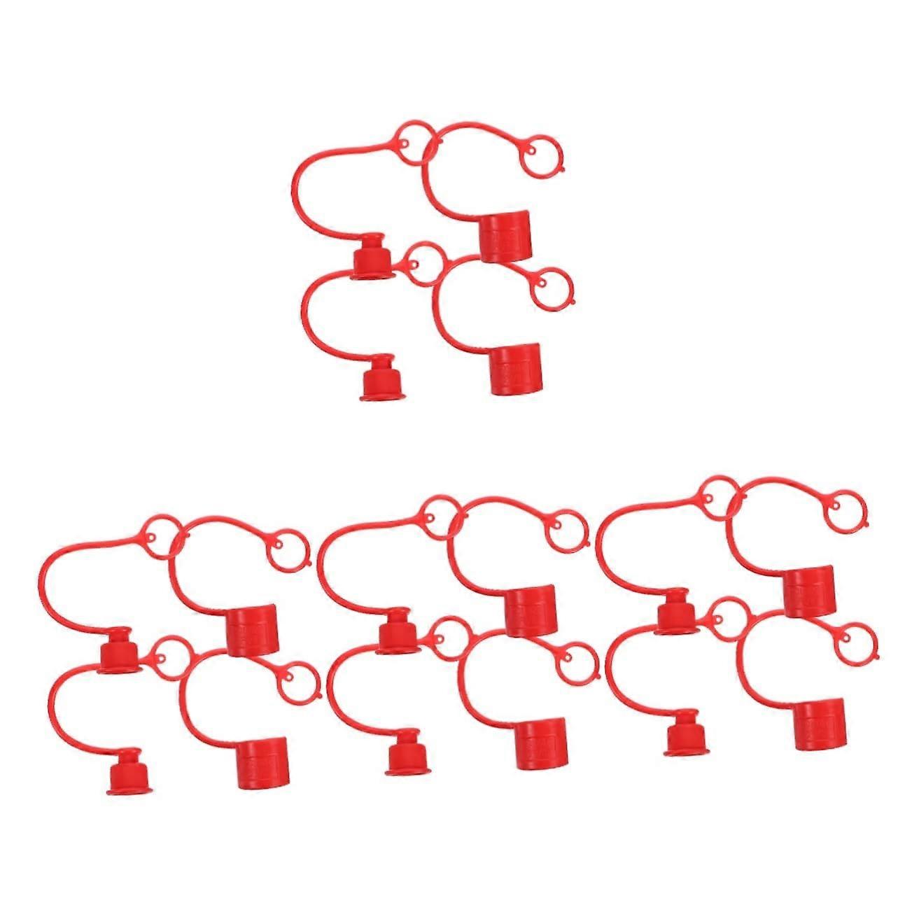 16 x Quick Connection Cap Dust Cap for Hydraulic Plugs Red x 4pcs Ref: 3474