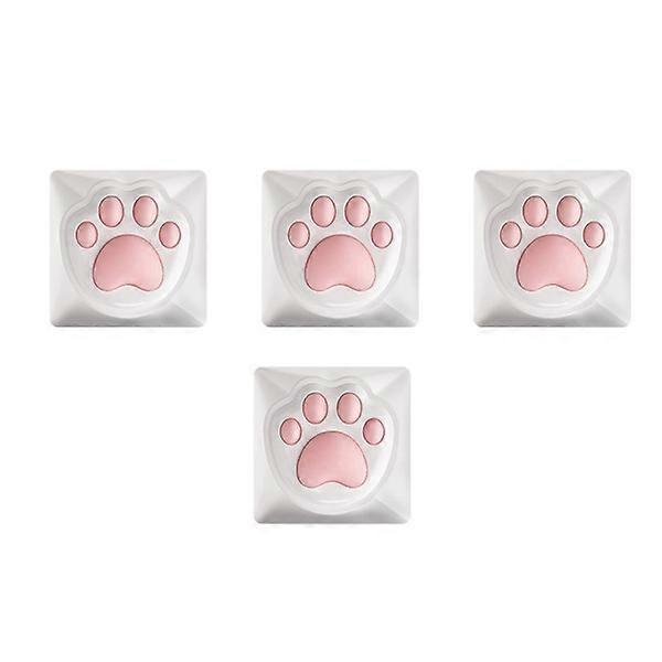 4pcs Cute Cat Paw Keycaps 3D Keycaps OEM Profile for Mechanical Keyboards