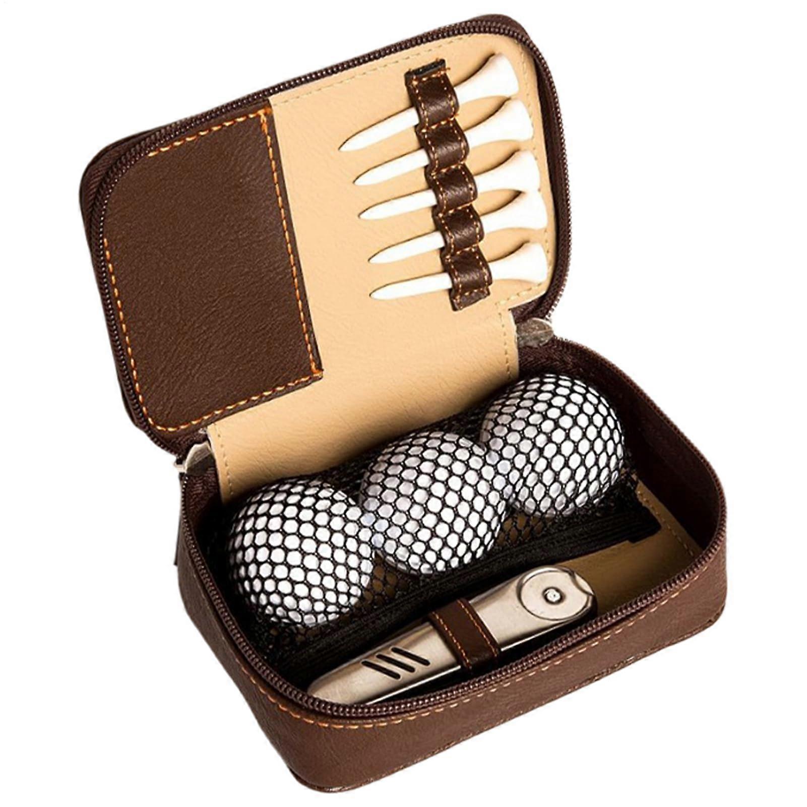 Golf valuables bag – waterproof, multifunctional accessory for course, travel, car, brown.