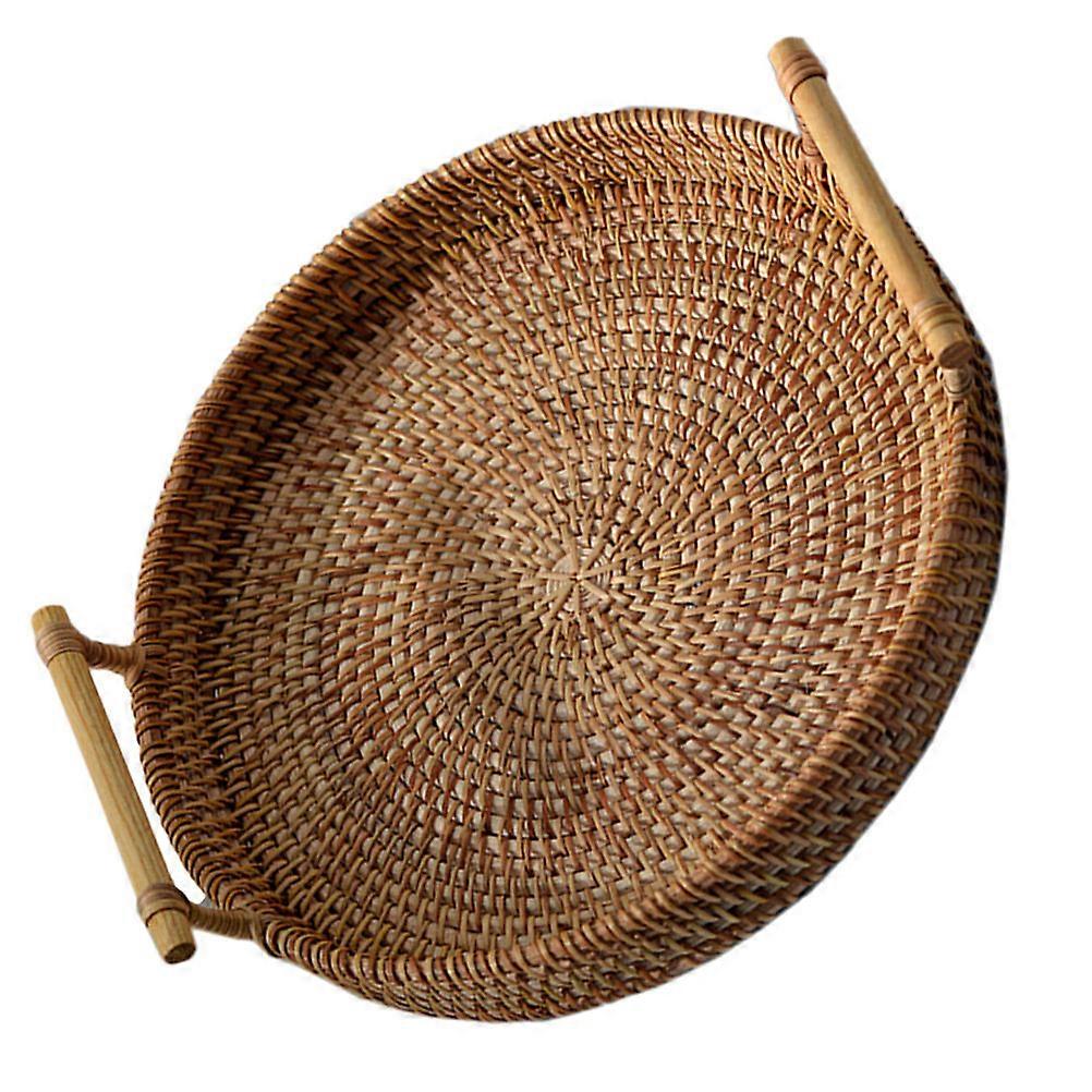 Handmade Rattan Basket Fruit Container for Home Use 1Pcs Storage