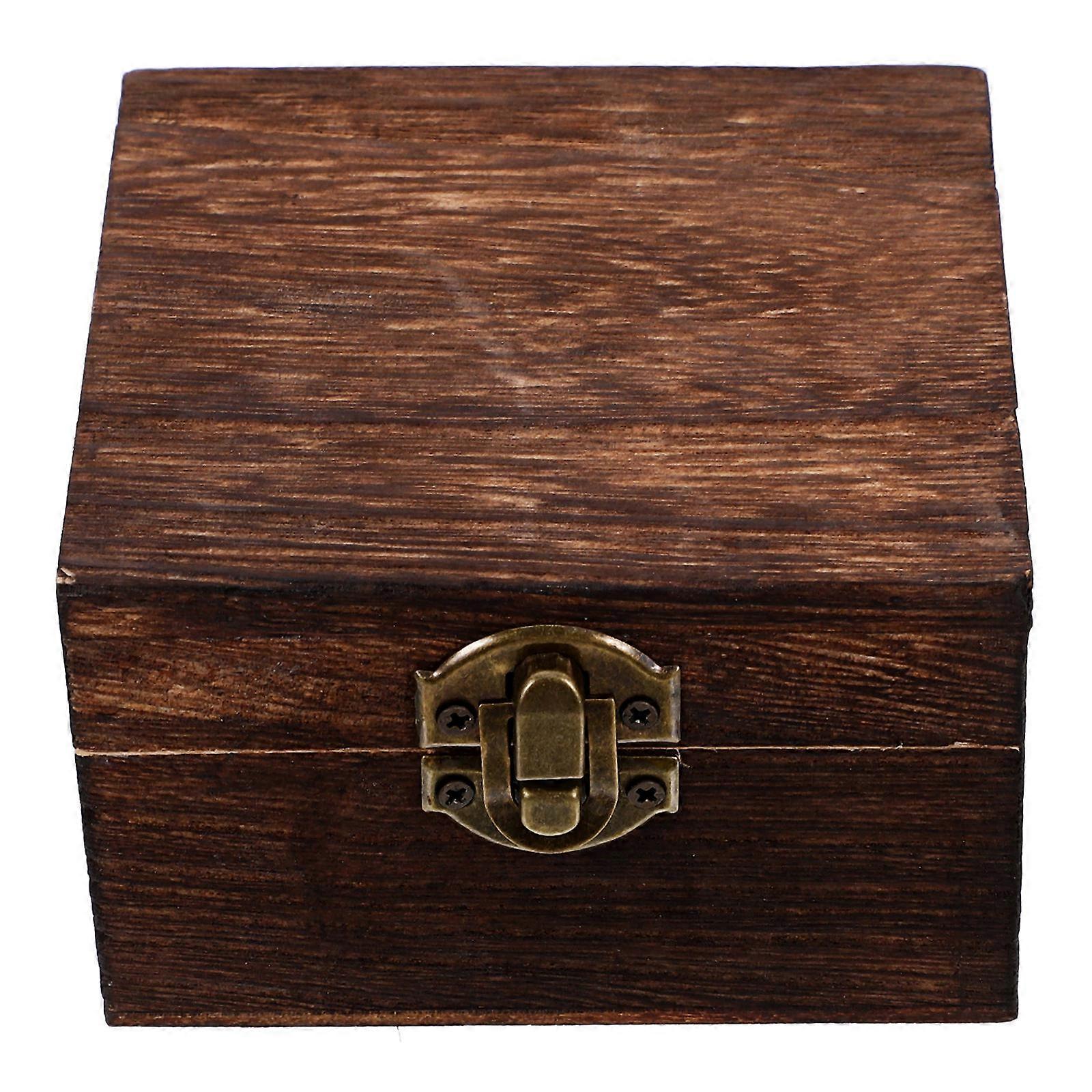 Decorative Rustic Box Wood Jewelry Organizer Key Storage Rectangular Shape 10.00X10.00X6.00CM Lightweight 1Pcs