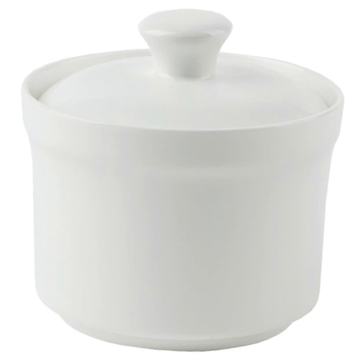 Ceramic Casserole Dish 12.8X12.8X11CM, Transparent Stoneware Pot with Lid, Small Cupcake and Soup Container