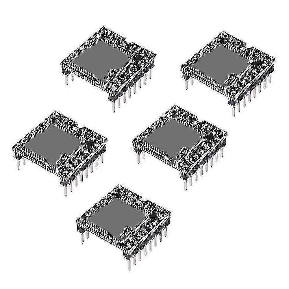5Pcs MP3 Decoder Board with TF/U-Disk Support, Audio Module for IO/Serial Port hwy