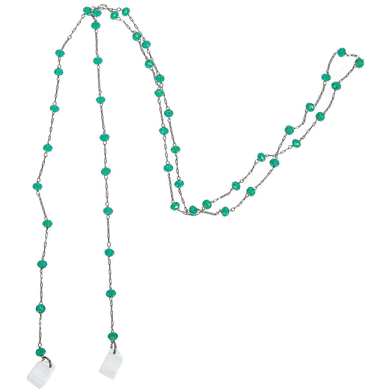 Lightweight Wireless Earphone Chain Holder for Stylish Outfits – Durable, Flexible Design to Prevent Loss During Activities – Light Green