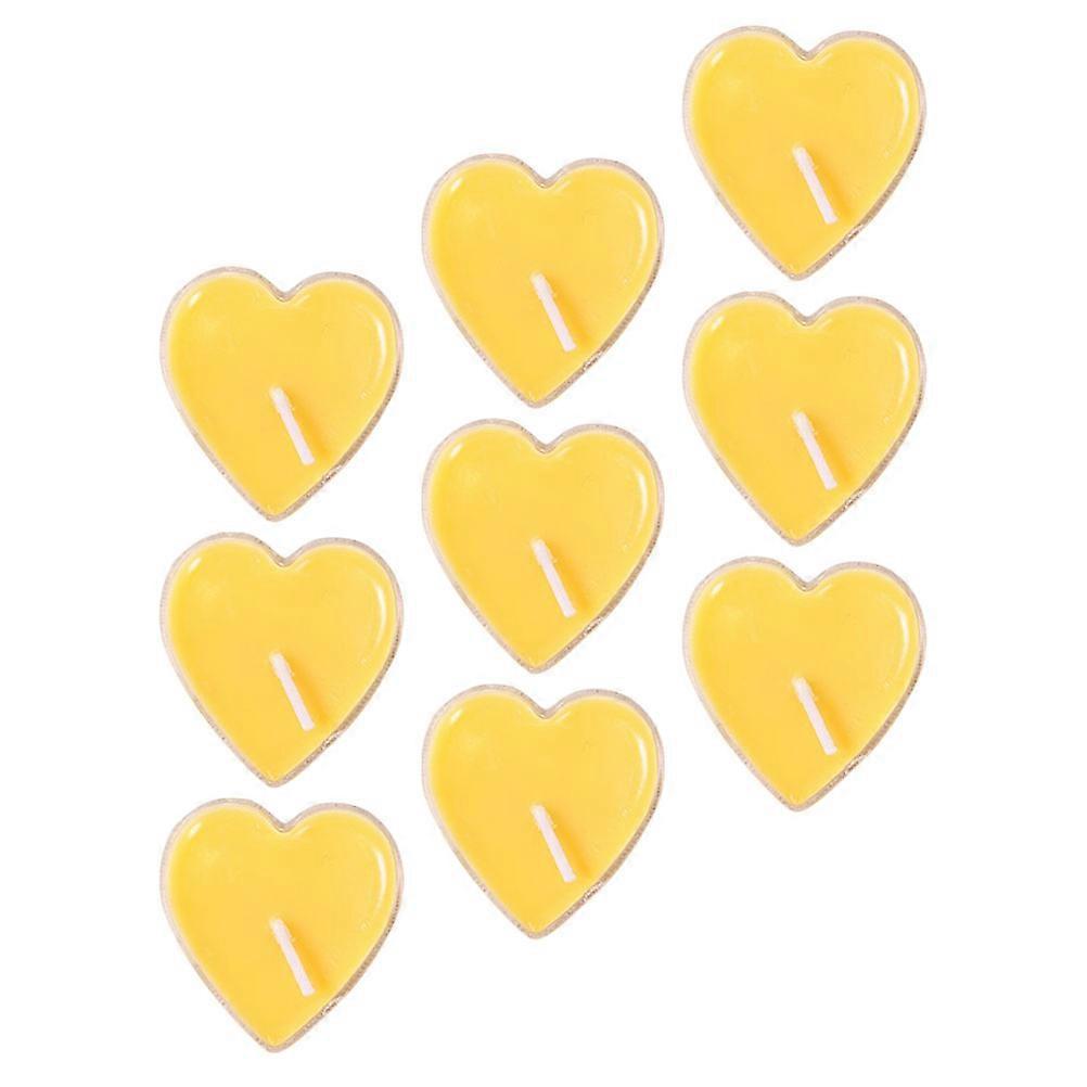 Mini Heart Shaped Candles 9Pcs For Decor And Celebrations Size 4.30X4.00X1.80CM Romantic Design For Memorable Moments