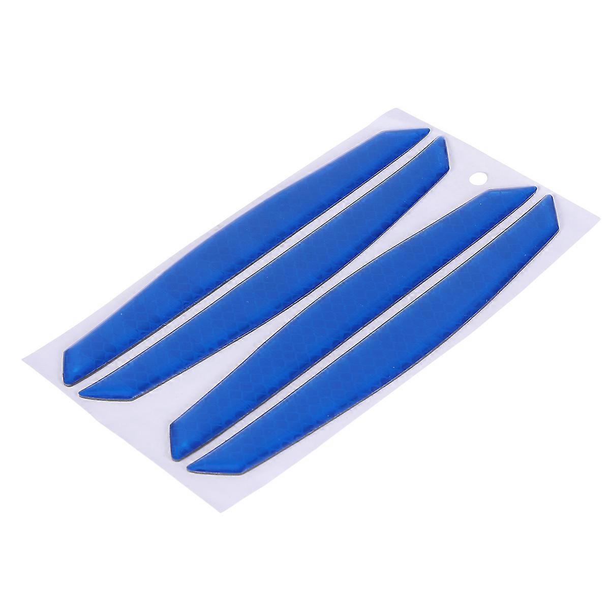 Car Door Anti-scratch Protector 4Pcs Reflective Door Anti-collision Strips Simple Design For Car Owners Blue