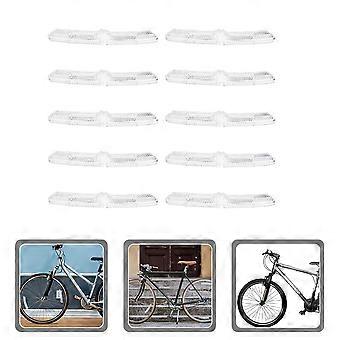 10Pcs Reflectores de advertencia de seguridad nocturna de radios de rueda de bicicleta Reflectores de neumáticos de bicicleta de carretera Accesorios de bicicleta