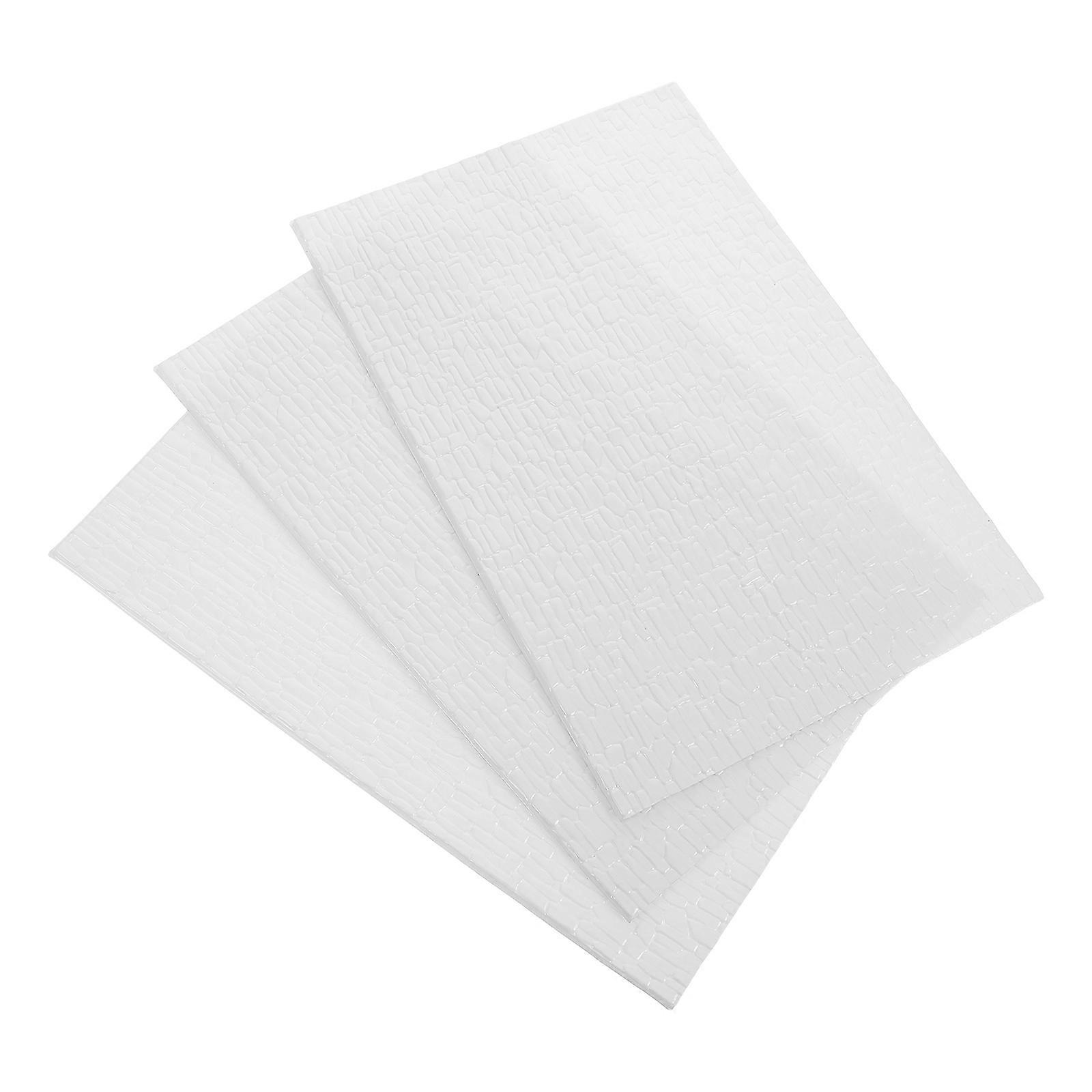 3pcs Lightweight PVC Simulation Roof Tiles for DIY Crafts, Miniature Architectural Models, Dollhouse Decoration & Creative Projects