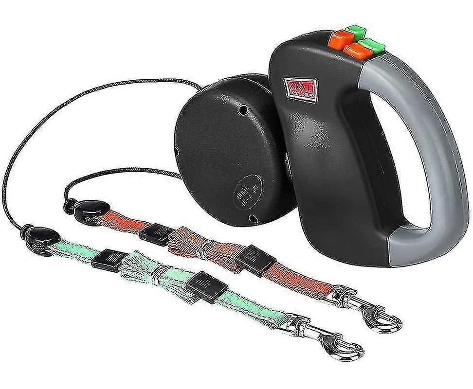 Retractable Double Dog Leash for Two Pets - Durable and Adjustable
