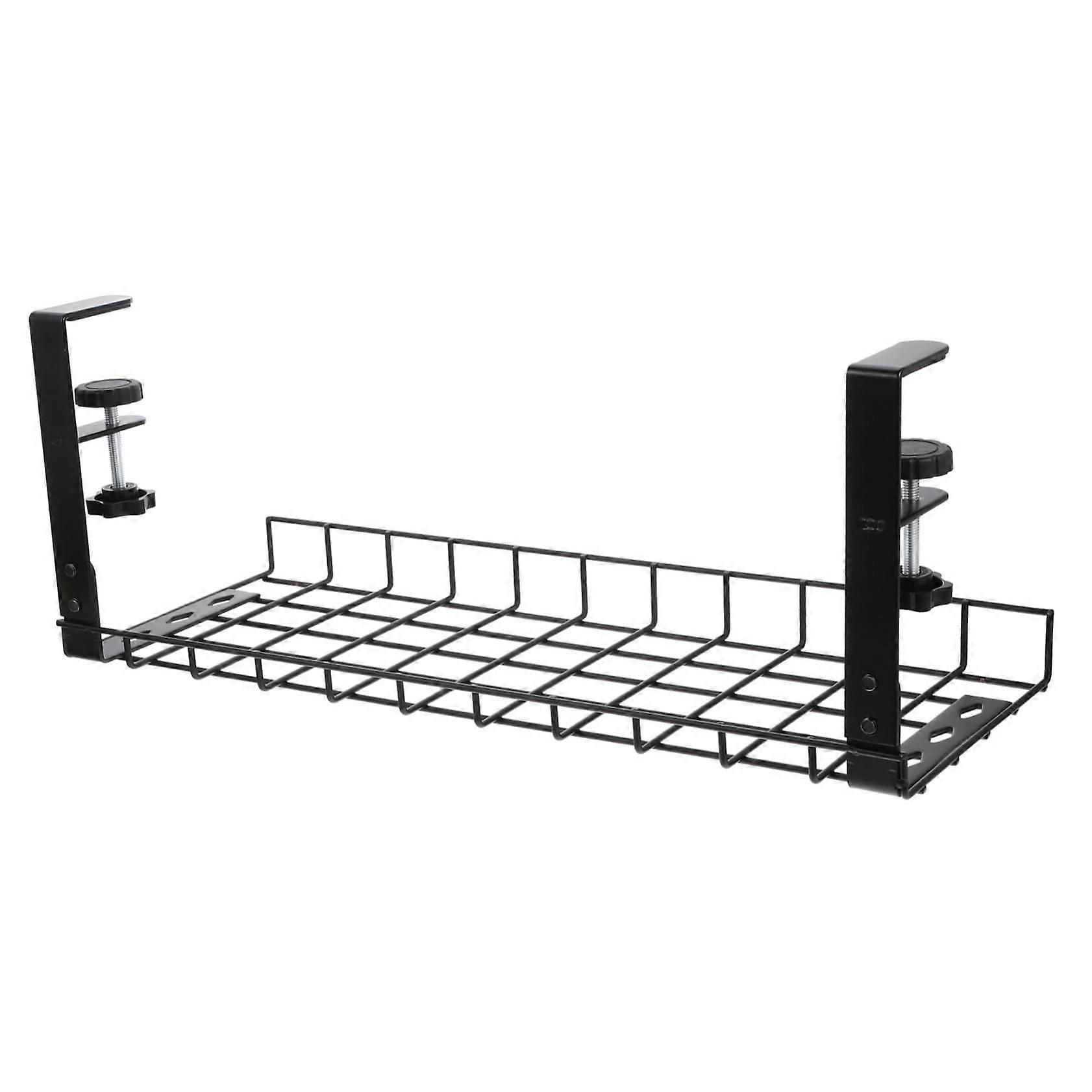 Cable Organizer for Desk, Drill Cable Management Shelf for Office, Compact Storage Solution for Power Cords, Adapters, and USB Hubs