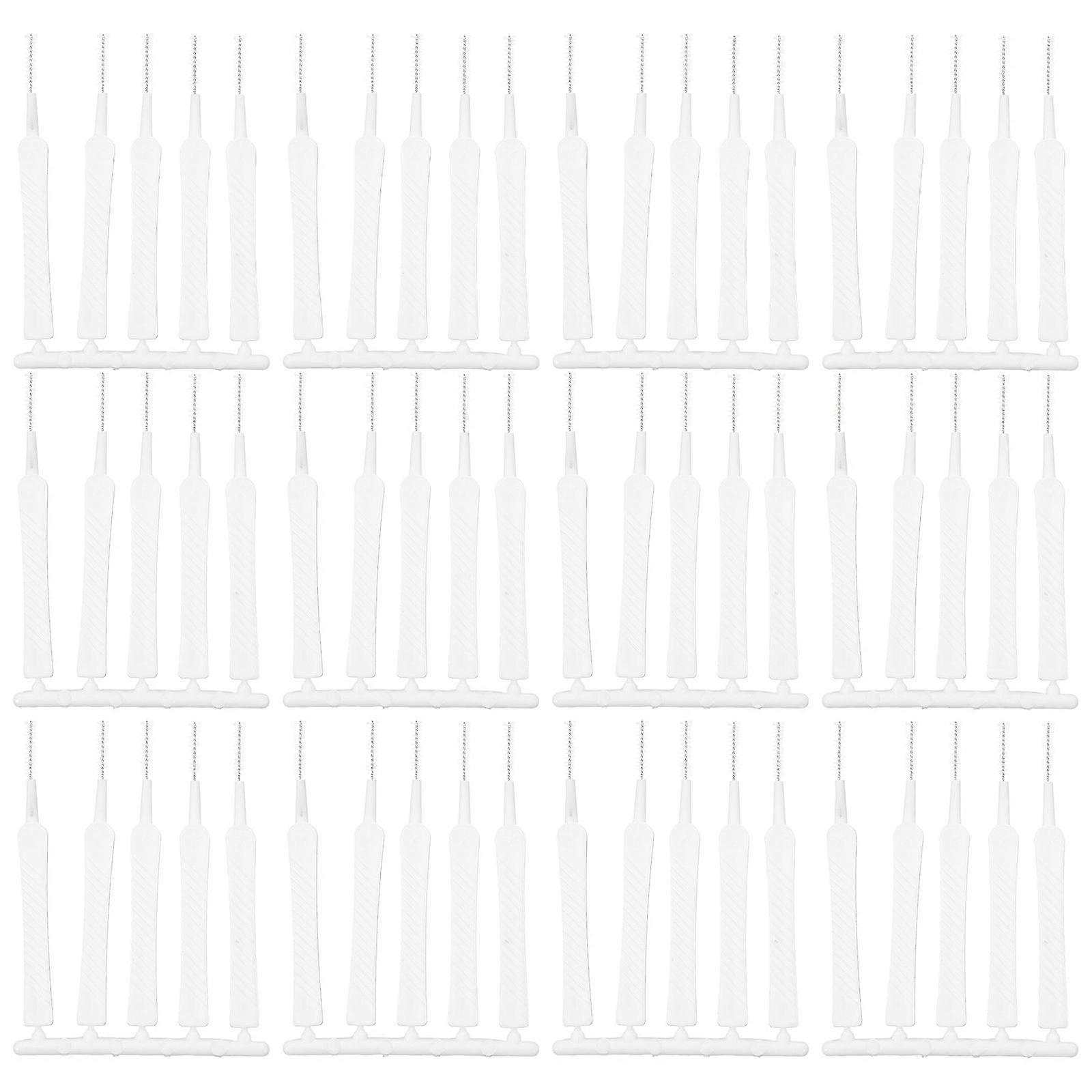 Multipurpose Cleaning Brush 50Pcs Portable Detail Brush White for Unclogging