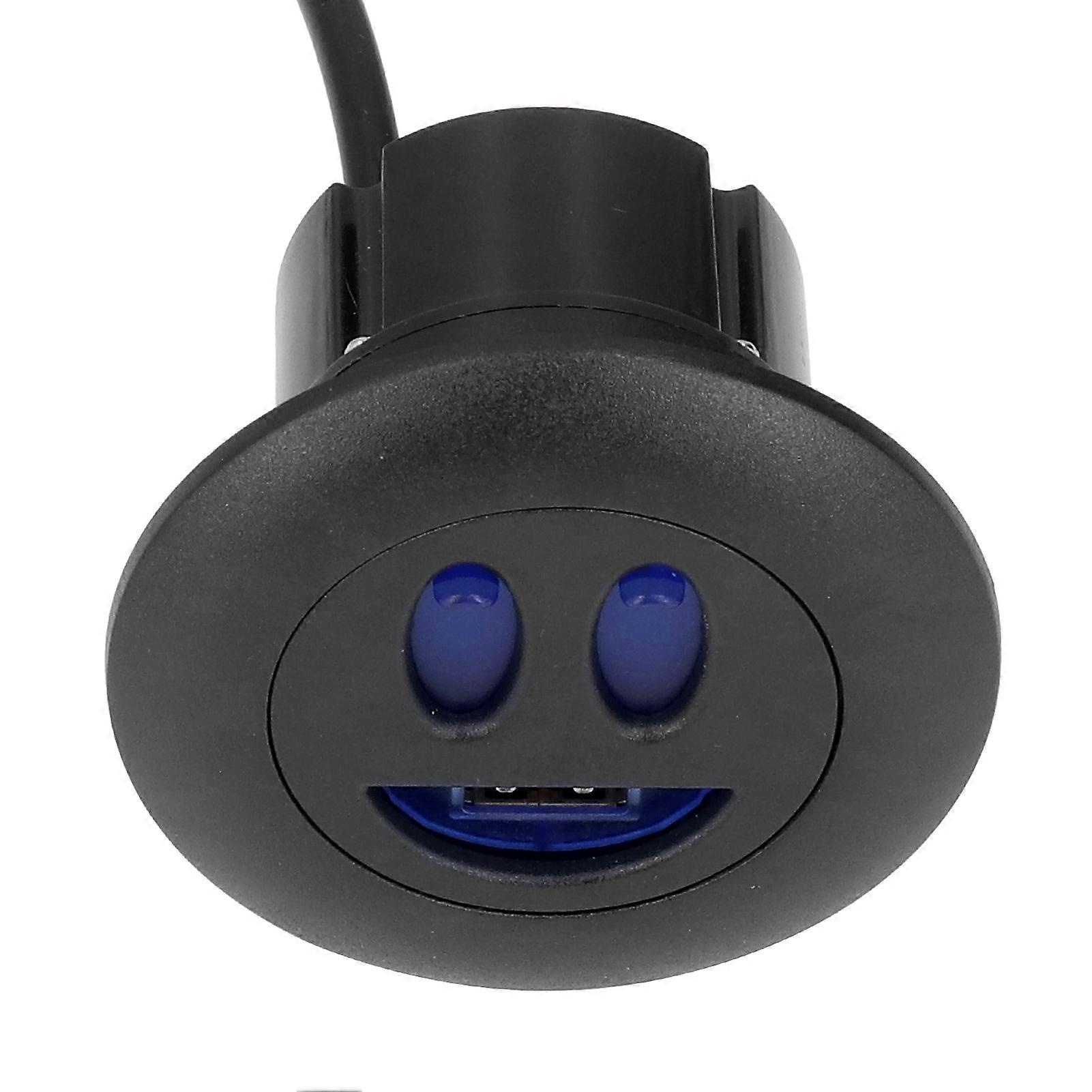 5V USB Charging Socket Outlet with 2.5m/8.2ft Power Cord Embedded Installation for Home Bedside Sofa Recliner