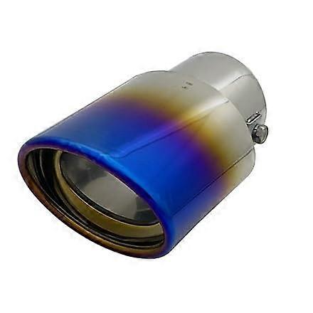 Universal Stainless Steel Exhaust Muffler Tip Round Chrome Modified Auto Tailpipe End Tip A153 Roasted Blue