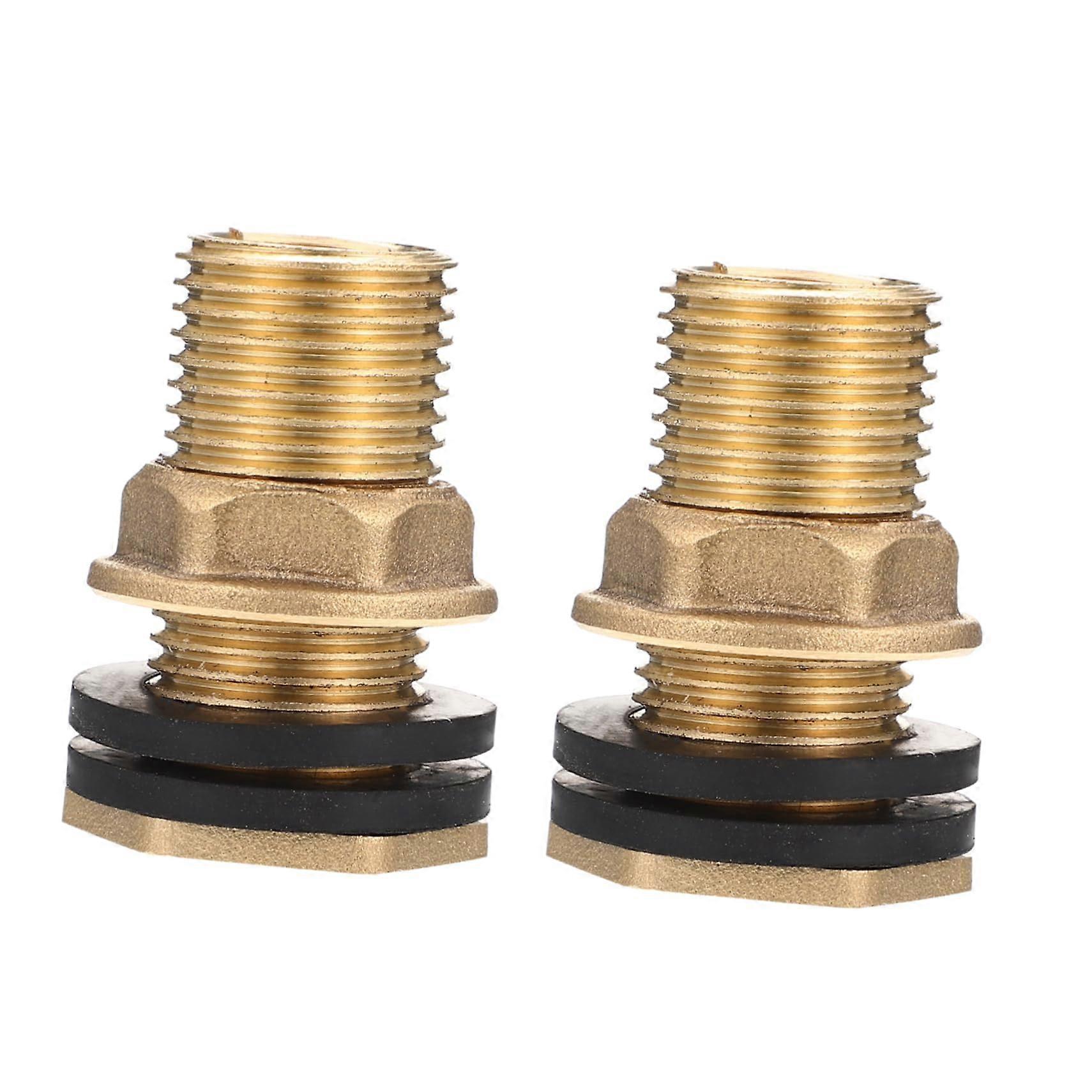 2pcs Water Tower Connector Male to Female Fitting Brass Hose Adapter for IBC Tank Accessories